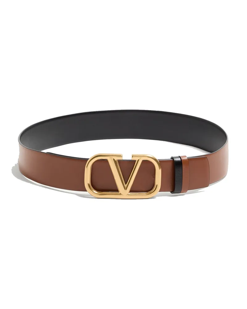 Valentino Garavani Valentino Garavani V Logo Signature Wendegürtel Brown