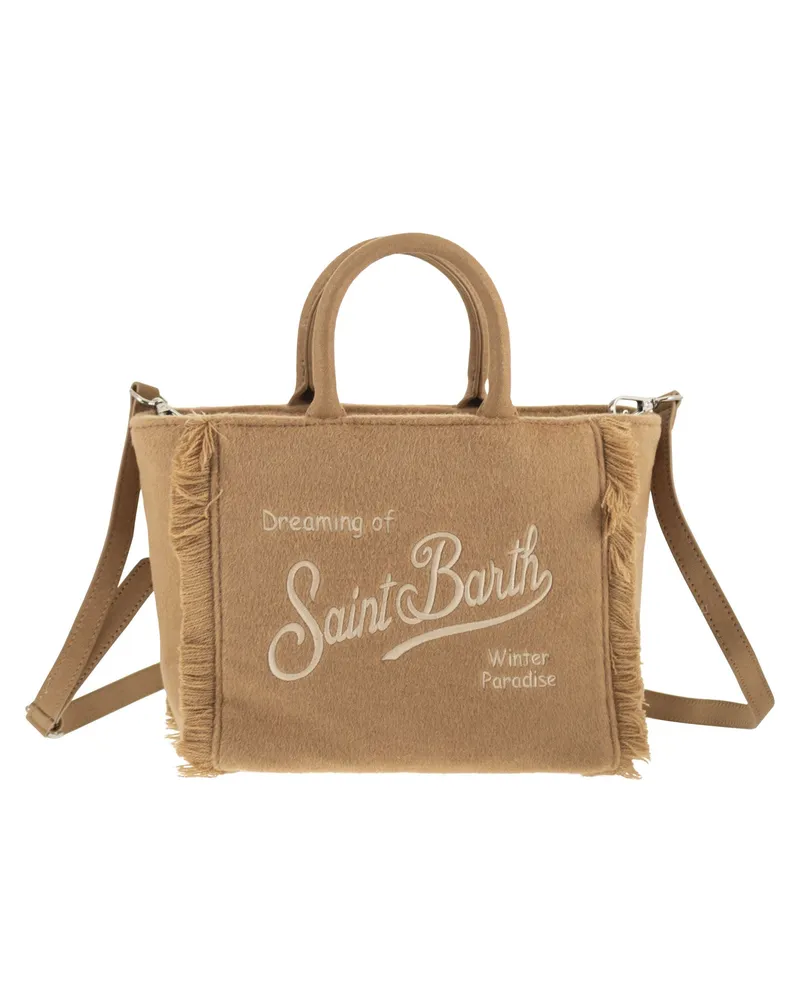 MC2 Saint Barth Vanity Mini Handtasche aus Wollmischung Camel