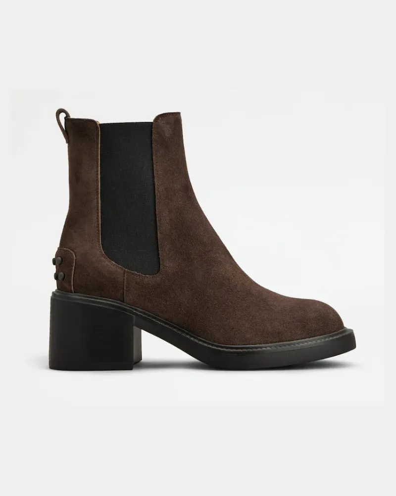 TOD'S Tod 's Wildleder -Knöchelstiefel Brown