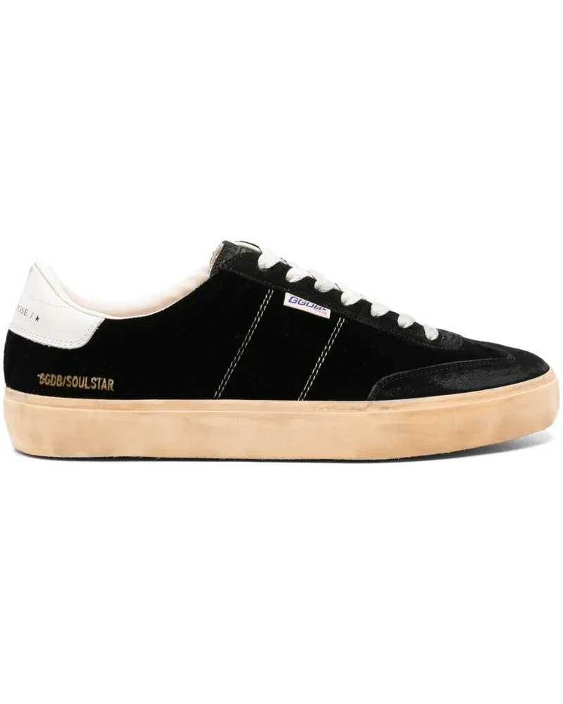 Golden Goose Soul Star Star Leder -Sneaker Black