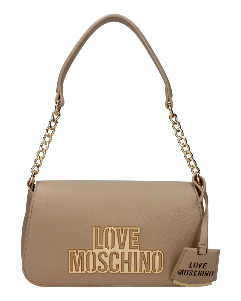 Moschino Damens Umhängetaschen Polyurethan Beige/Creme -
