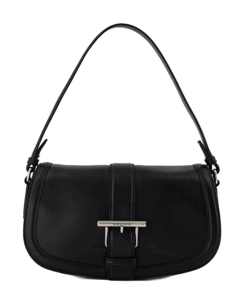 Alexander McQueen T Bar Satchel -Geldbörse Alexander Mc Queen Leder schwarz Schwarz