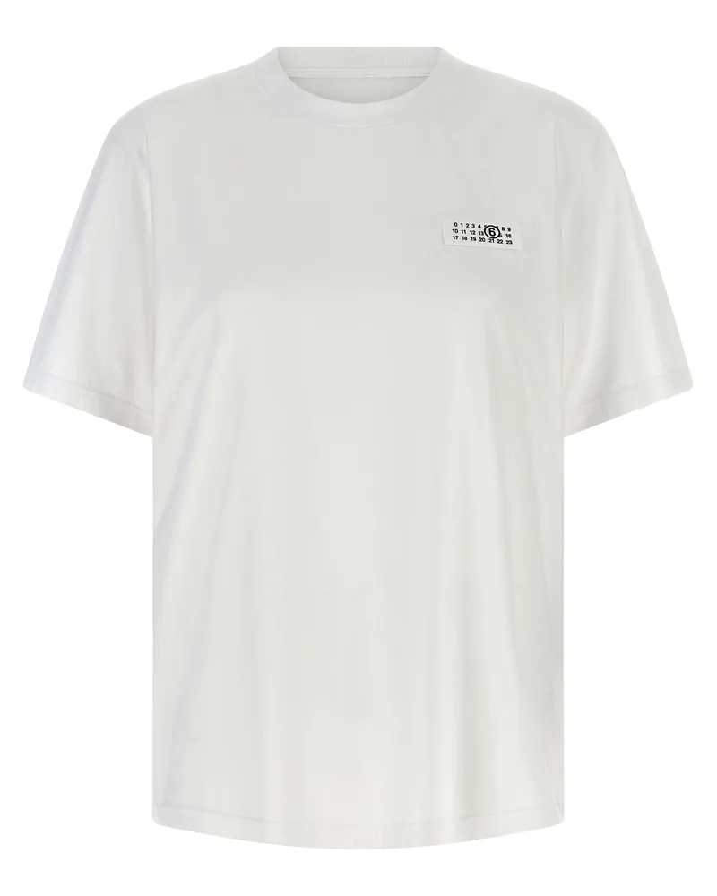 Maison Margiela numerischer Signature MM6' T -Shirt White