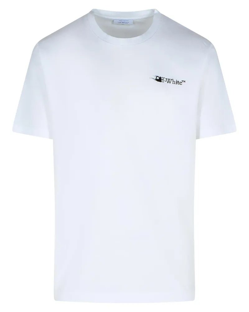 OFF-WHITE Tintenpfeil' weißes Baumwoll -T -Shirt White
