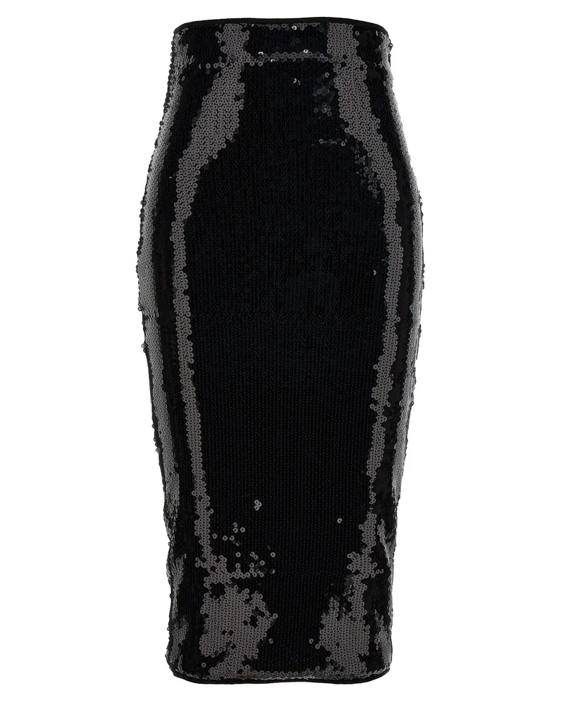 Alexandre Vauthier Mesh Midi Rock Black