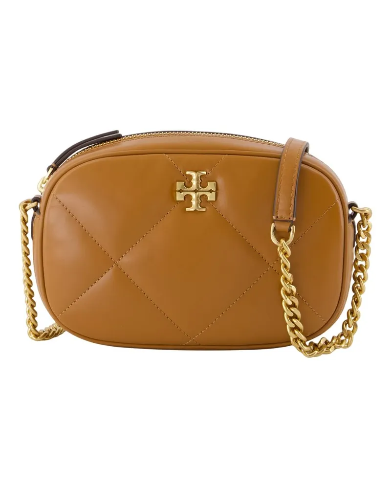 Tory Burch Kira Diamond Camera Crossbody e Leder braun Braun