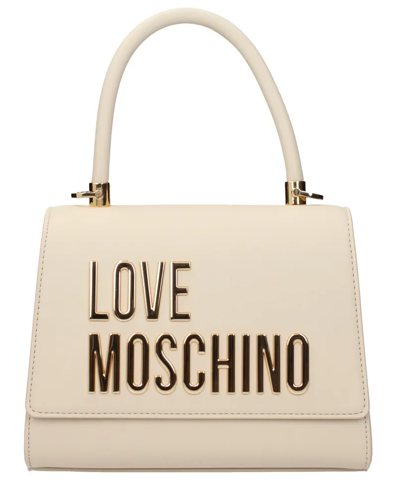 Moschino Damens Handtaschen Polyurethan Beige/Elfenbein -
