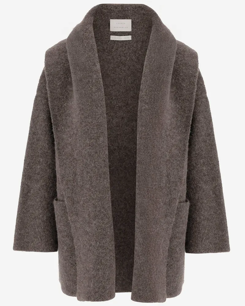 Lauren Manoogian Baby Alpaka und Merino Wolle Mischmantel Brown