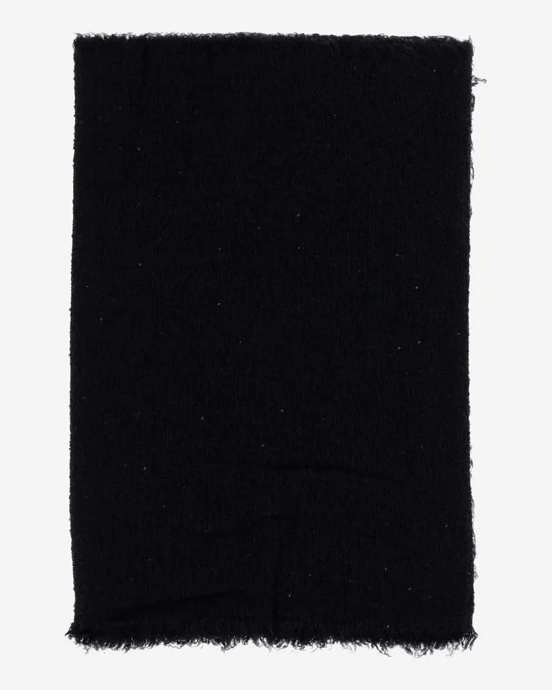 Faliero Sarti Altea Wolle Mischschal mit Pailletten Black