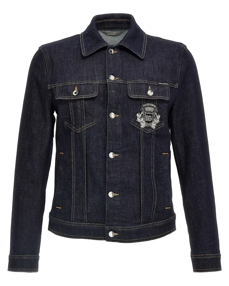 Dolce & Gabbana Logo Jeansjacke Blue
