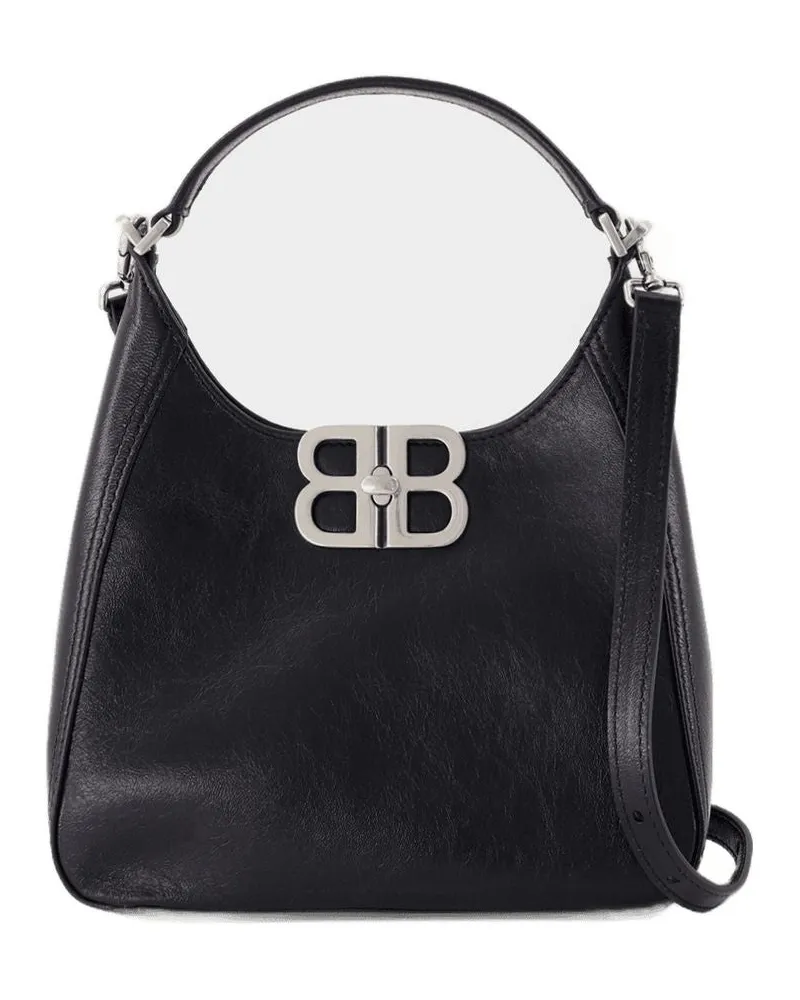 Balenciaga BB Weiche kleine Geldbörse  Leder schwarz Schwarz