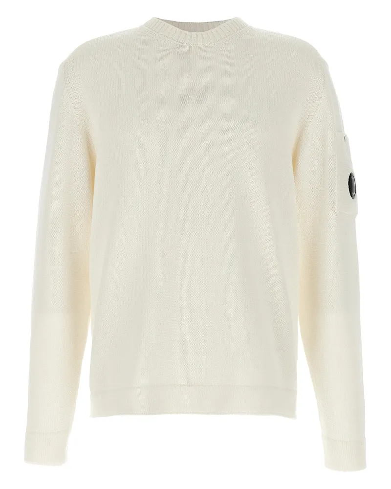 C.P. Company C.P. Firma Mercerisierter Baumwollpullover White