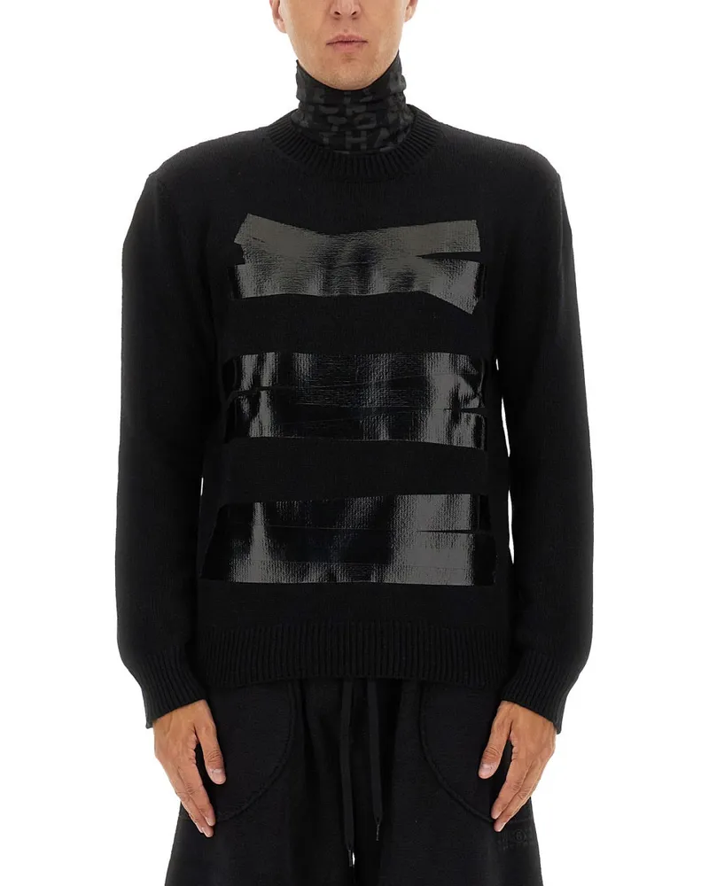 Maison Margiela Pullover mit Klebeband Black