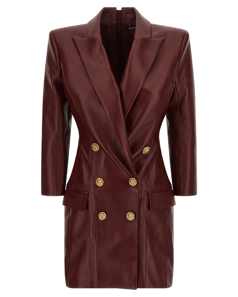 Balmain Blazer -Kleid Bordeaux