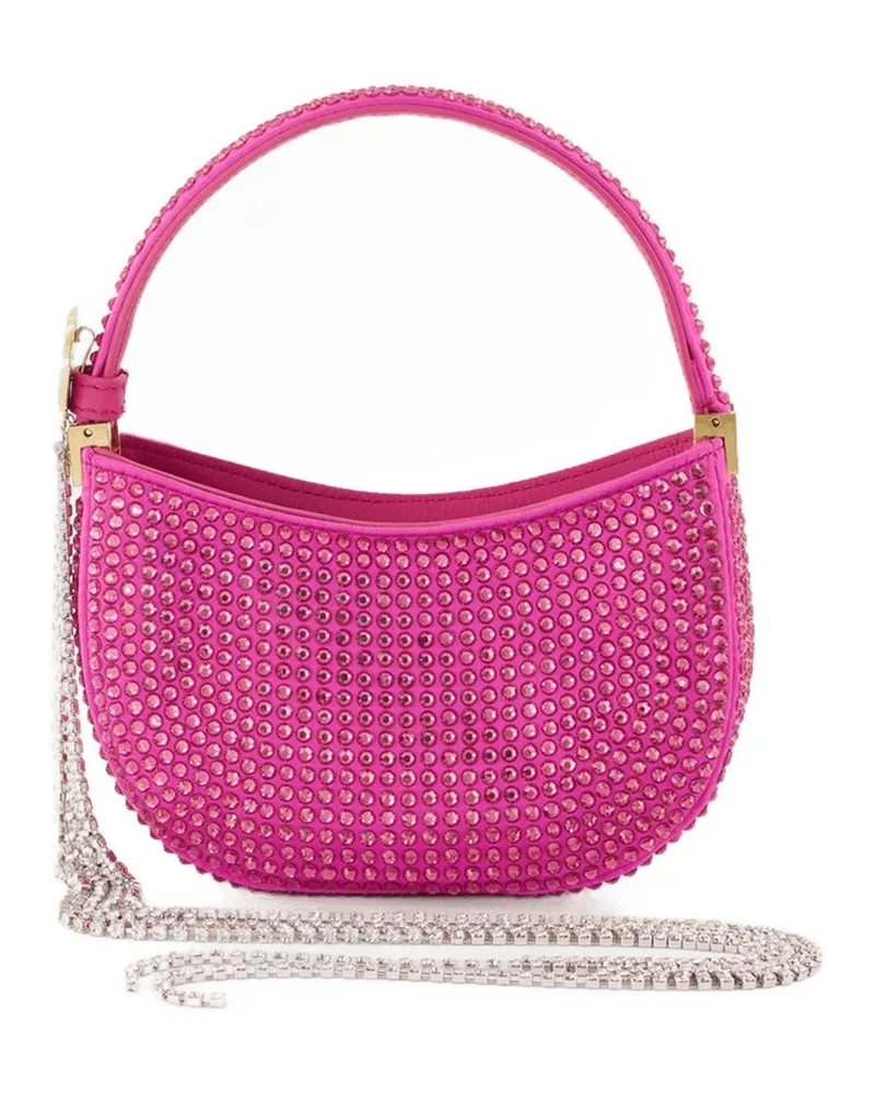 Magda Butrym Micro Vesna Hobo Bag  Pink Strass Rosa