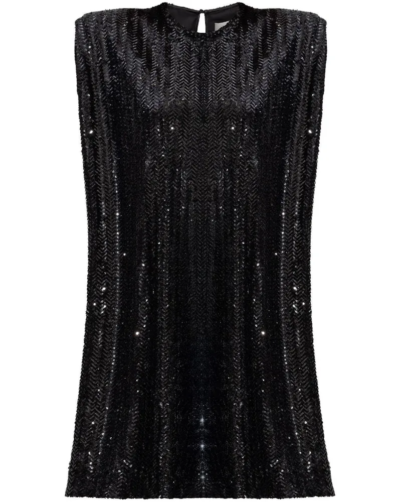 Golden Goose Mini -Kleid von  Pailletten Black