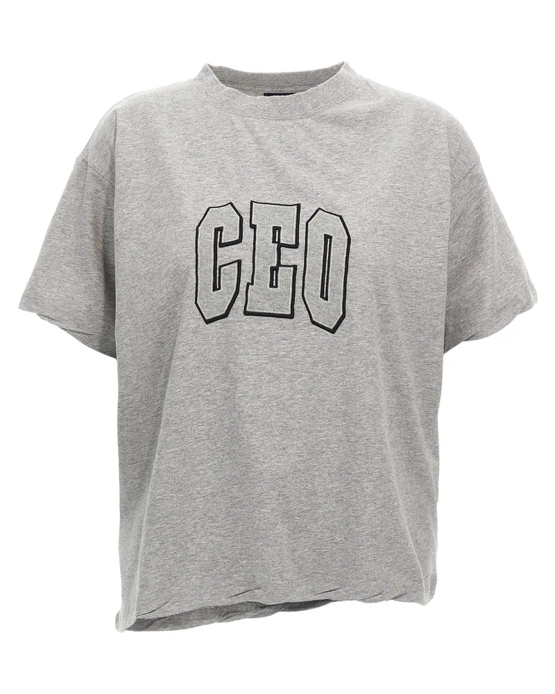Balenciaga Ceo Team Logo“ T-Shirt Gray