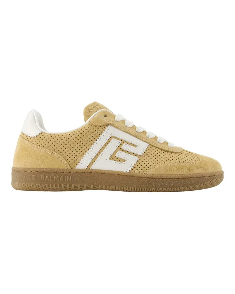 Balmain Swan Sneakers  Leder Beige Beige
