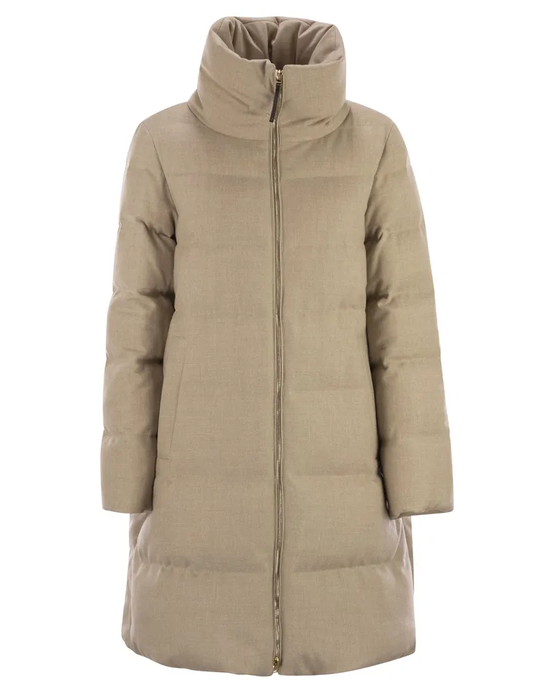 Herno Wolljacke mit hohem Kragen Beige