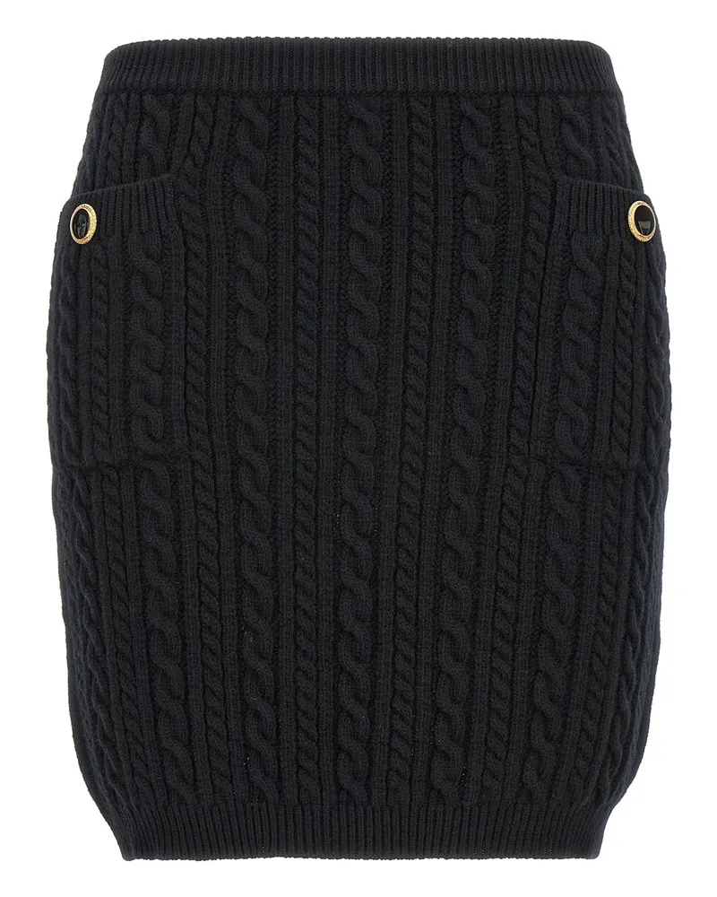 Alessandra Rich Button Rock Black