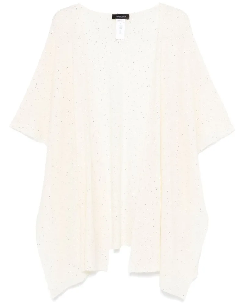 Fabiana Filippi Cape mit Mini Paillettes Mastice