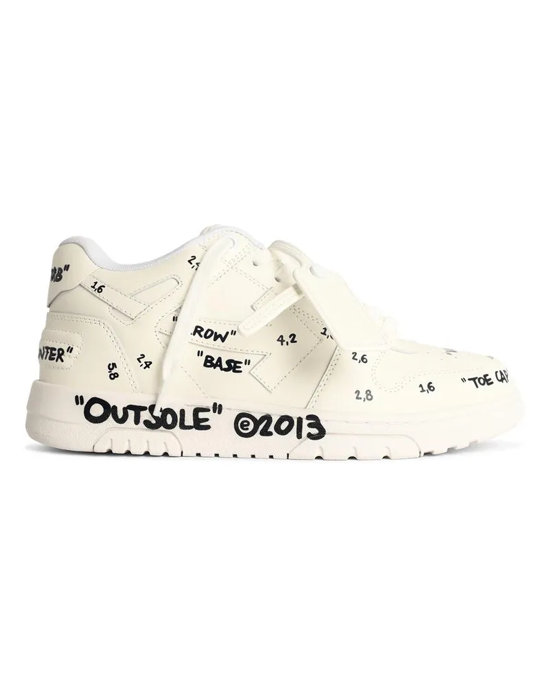 OFF-WHITE Aus weißem 'Out Out Out Off Office' White Lear Sneakers White