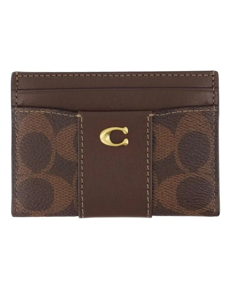 Coach Signatures Essential Kartenhalter Trainer Canvas Brown Braun