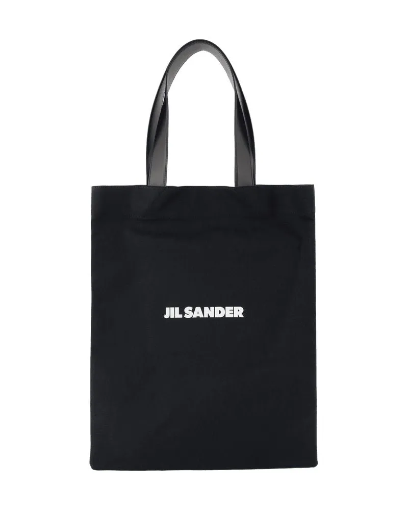 Jil Sander Buchkäufer Tasche  Cotton Schwarz Schwarz