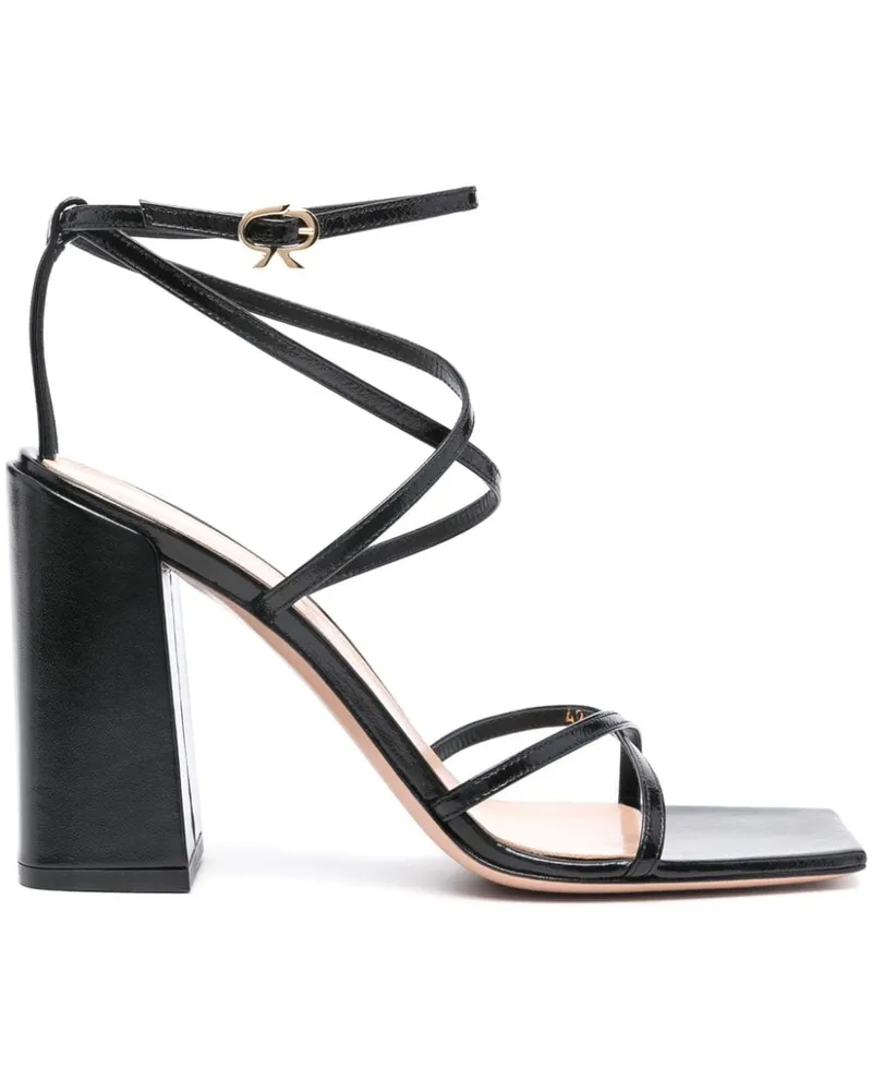 Gianvito Rossi Nuit Lederferse Sandalen Black