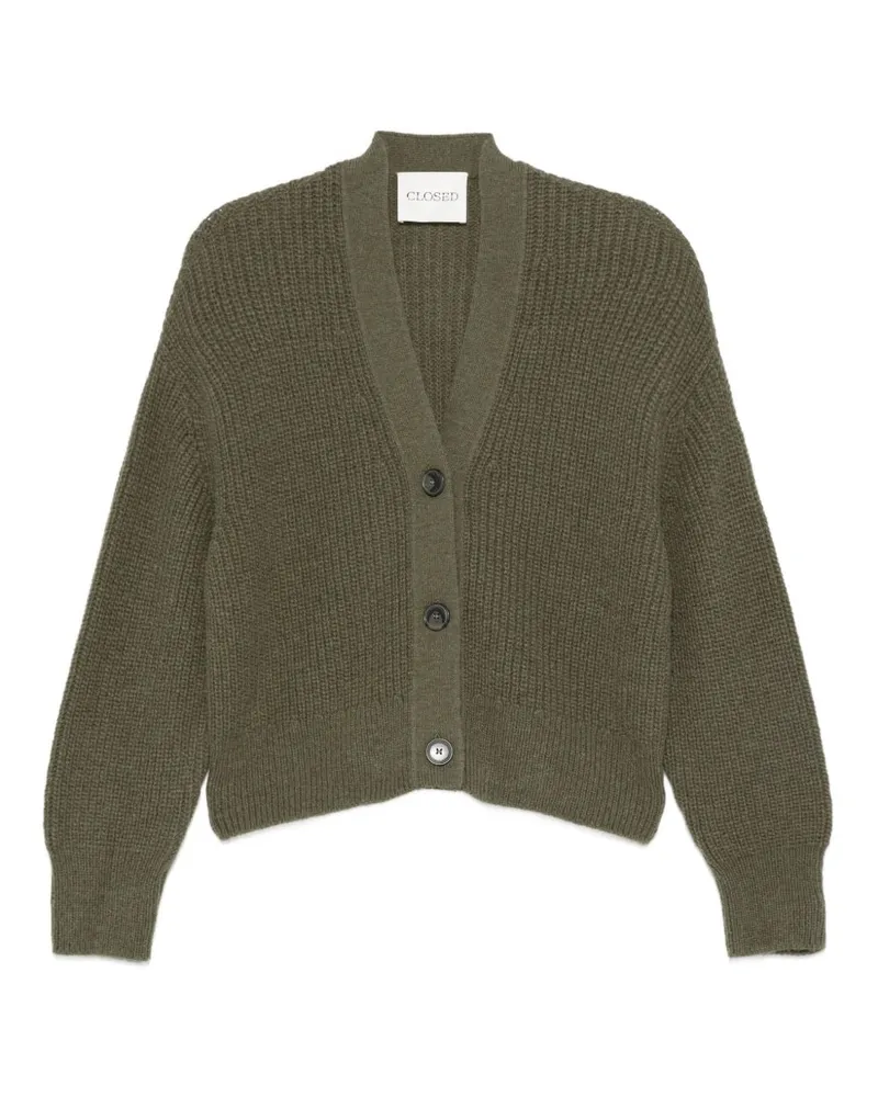 Closed Geschlossene Wollmischung gegen Hals -Strickjacke Green