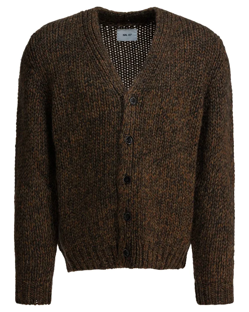 NN 07 Strickjacke aus Wollmischung „Osky Brown
