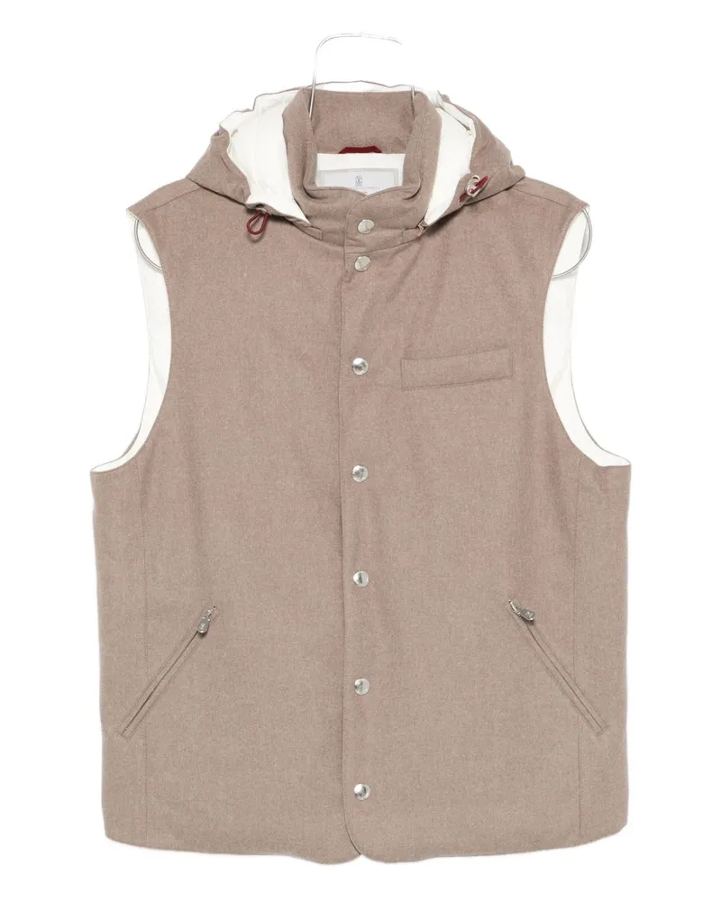Brunello Cucinelli Down Weste Beige