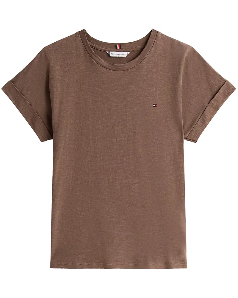 Tommy Hilfiger T -Shirt mit einem gewebten Finish White