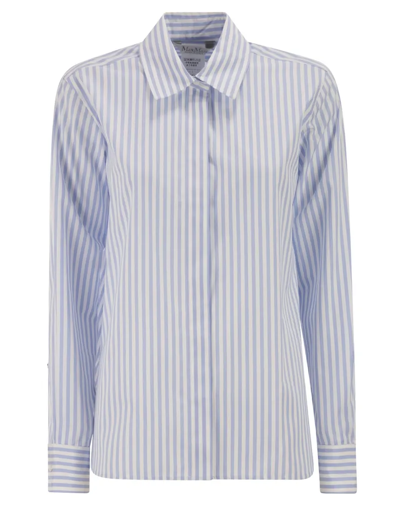 Max Mara Mxmaccenni Gestreiftes Popeline-Hemd Light