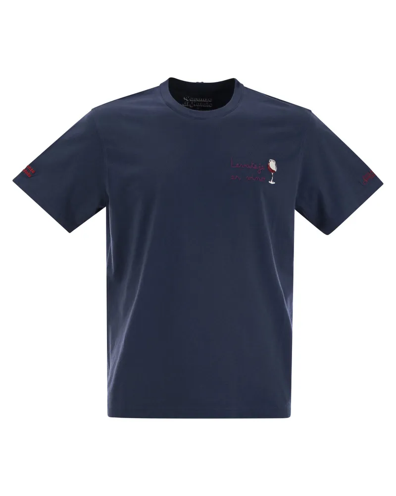 MC2 Saint Barth bedrucktes T -Shirt Navy