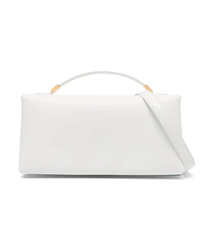 Marni Leder -Tasche mit Prisma -Logo White
