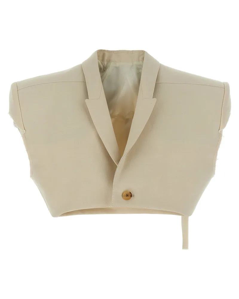 Rick Owens Micro Tatlin' Weste Beige