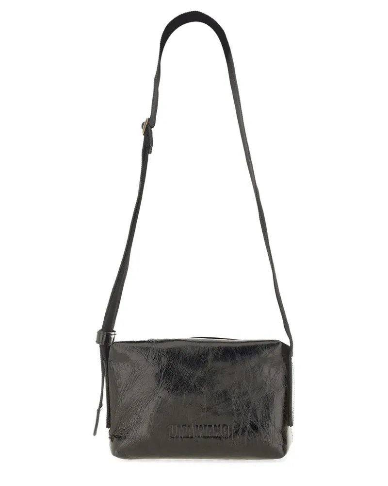 Uma Wang Leder Umhängetasche Black