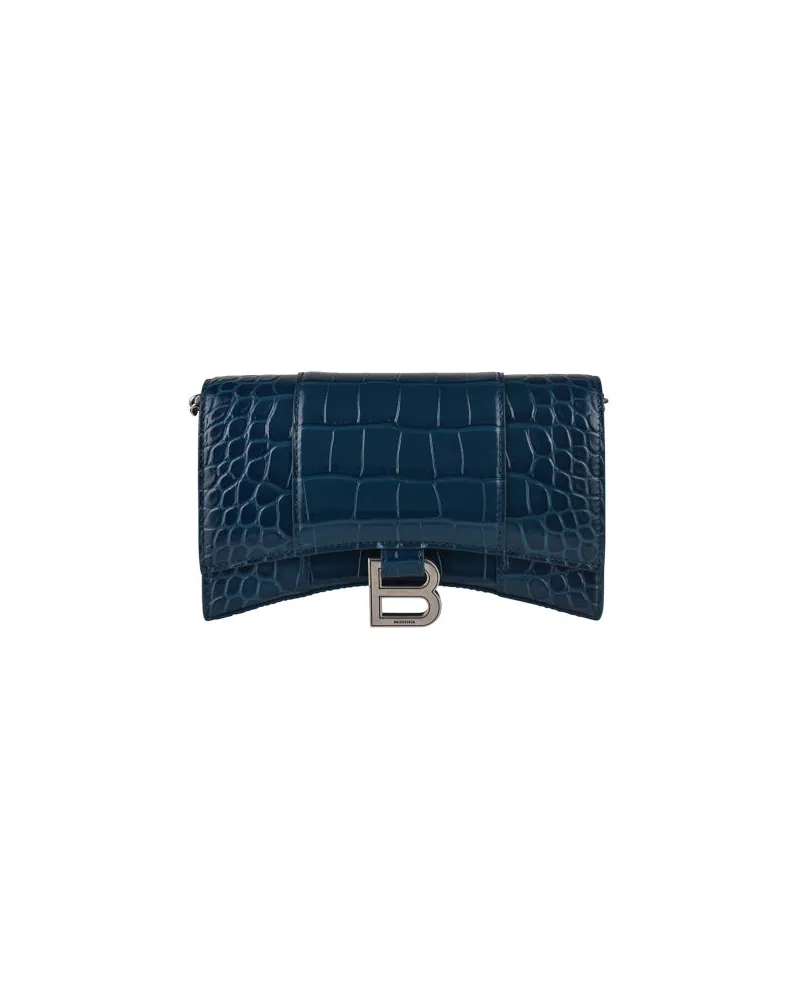 Balenciaga Sandglas -Brieftasche auf der Kette Green