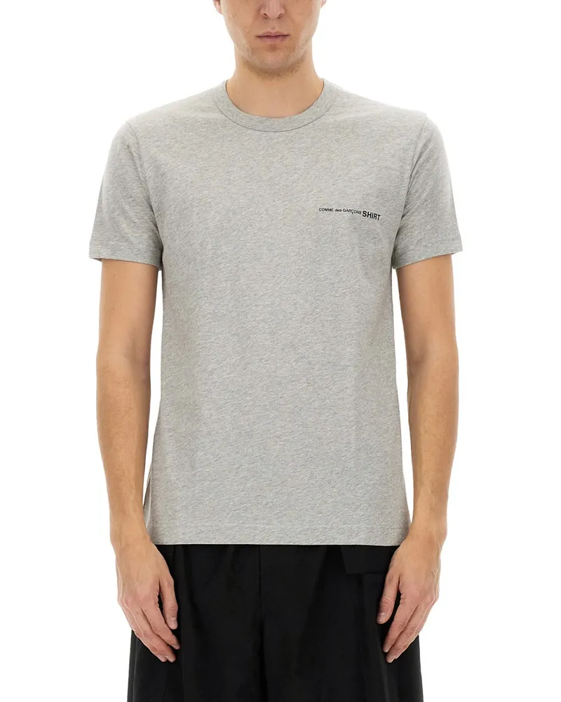 Comme des Garçons T -Shirt mit Logo Grey