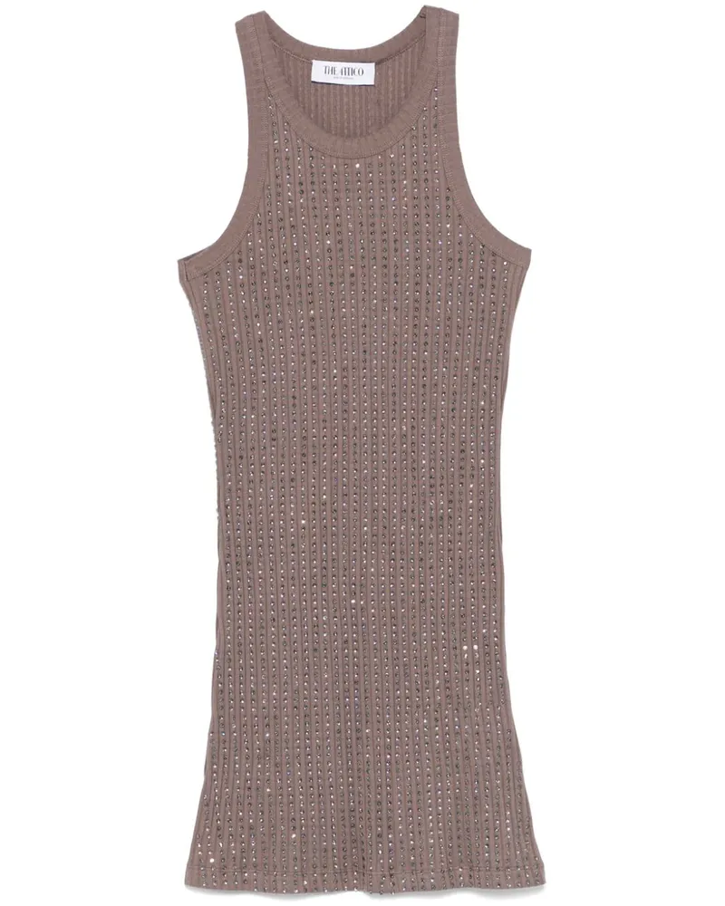 ATTICO Das Attico -kurze Kleid mit Dekoration 875