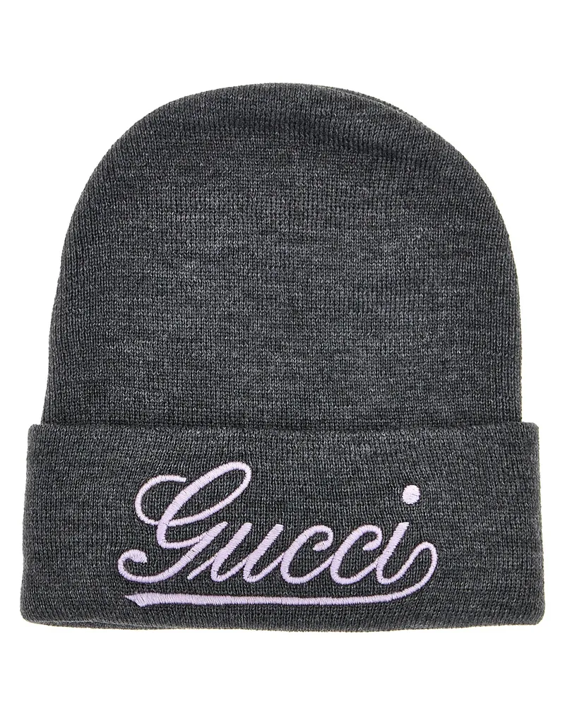 Gucci Mütze mit -Logo-Stickerei Gray