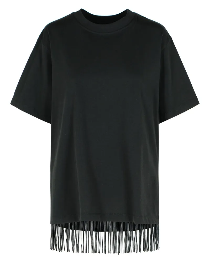 SPORTMAX Teatino' schwarzes Baumwoll -T -Shirt Black