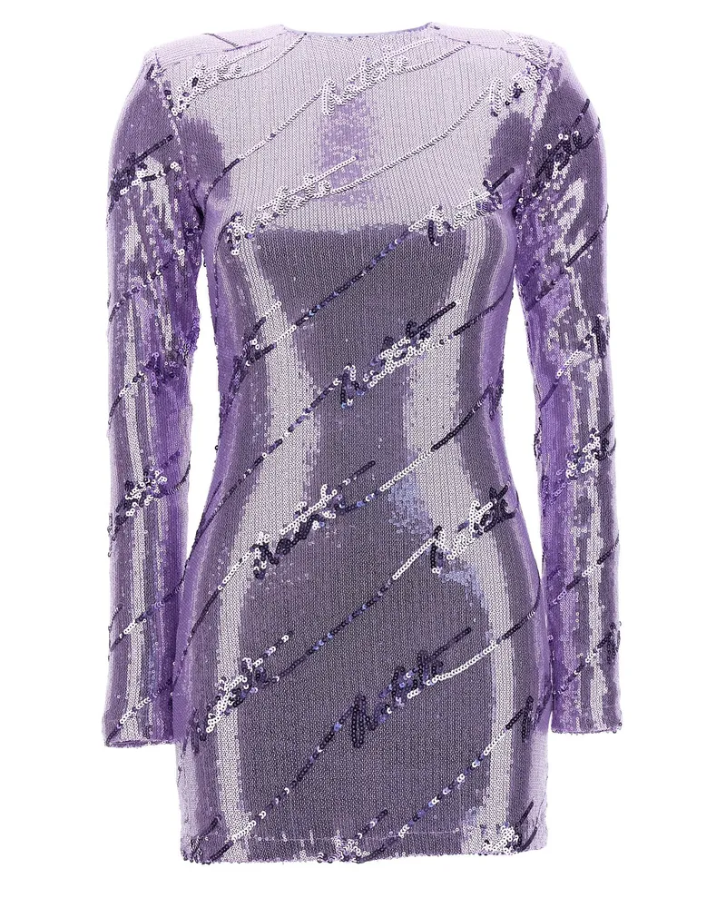 ROTATE Birger Christensen Dreh Birger Christensen Pailletten Mini -Kleid Purple