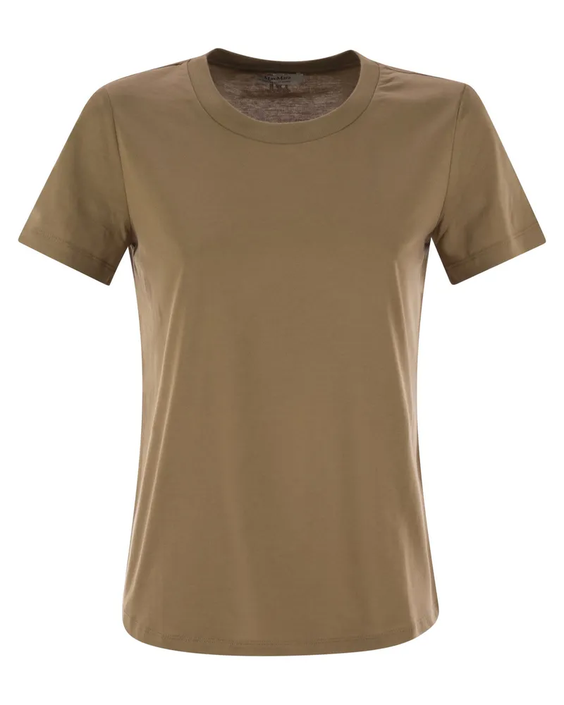 Max Mara Reno Crew Neck -Baumwoll -T -Shirt Beige