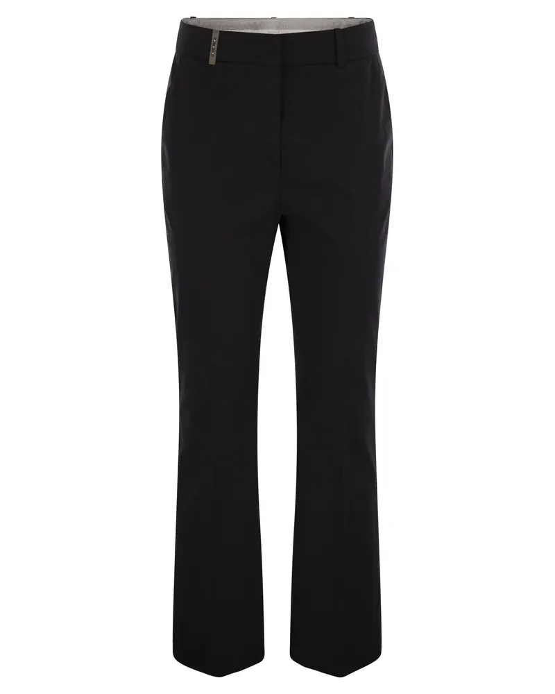 Peserico Stretch -Baumwollhose Black