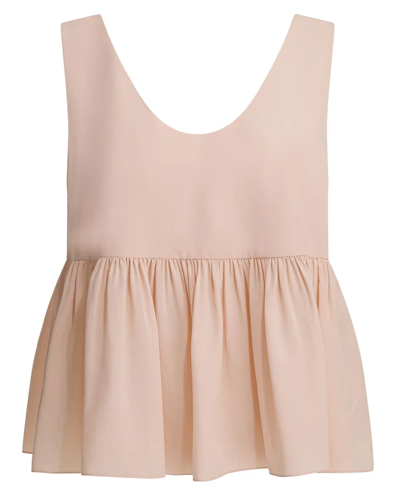 Chloé Seiden-Crêpe-de-Chine-Oberteil Pink