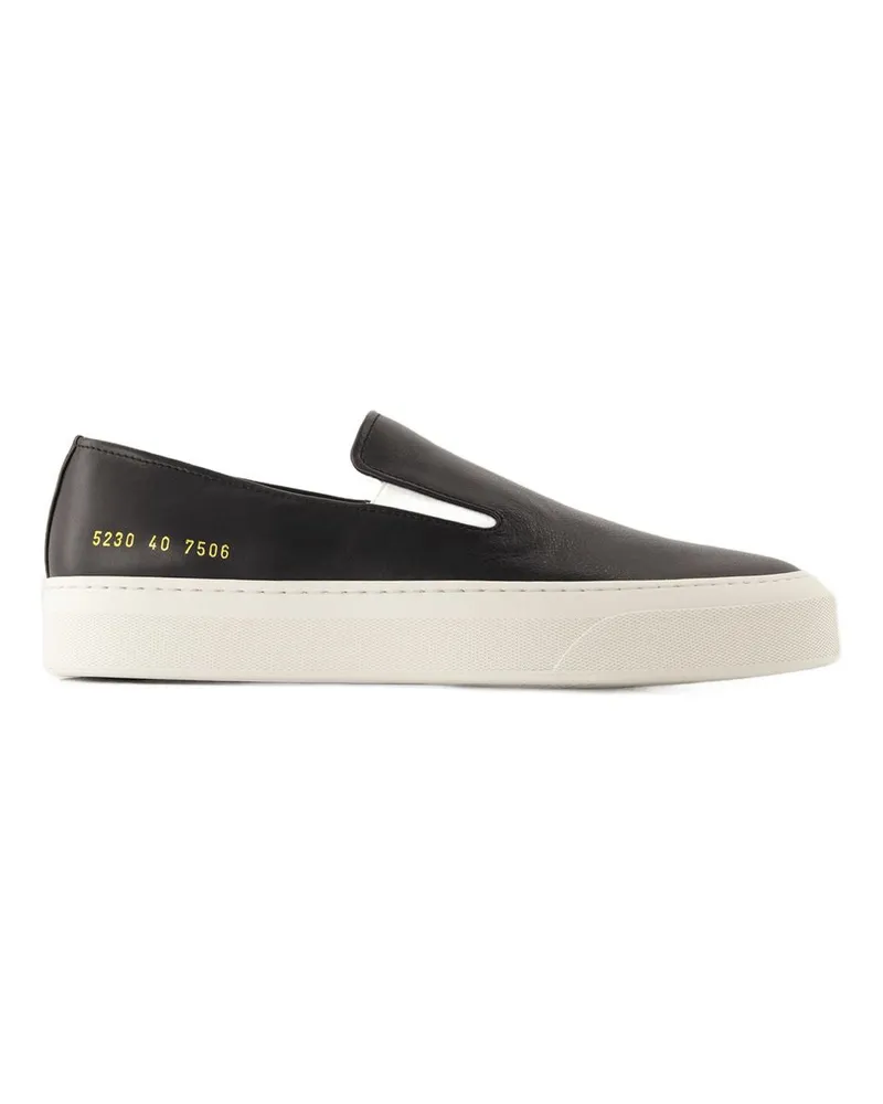 Common Projects In Leder -Sneakers gemeinsame Projekte Leder schwarz anziehen Black