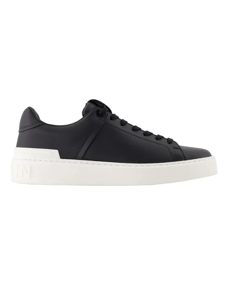 Balmain B Court Sneakers  Leder Schwarz Black