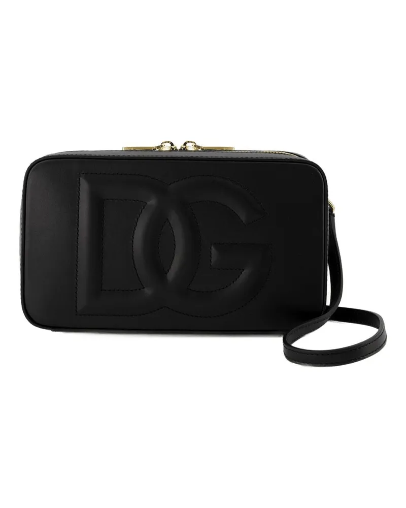 Dolce & Gabbana DG Logo Kamera Crossbody  Black Leder Schwarz